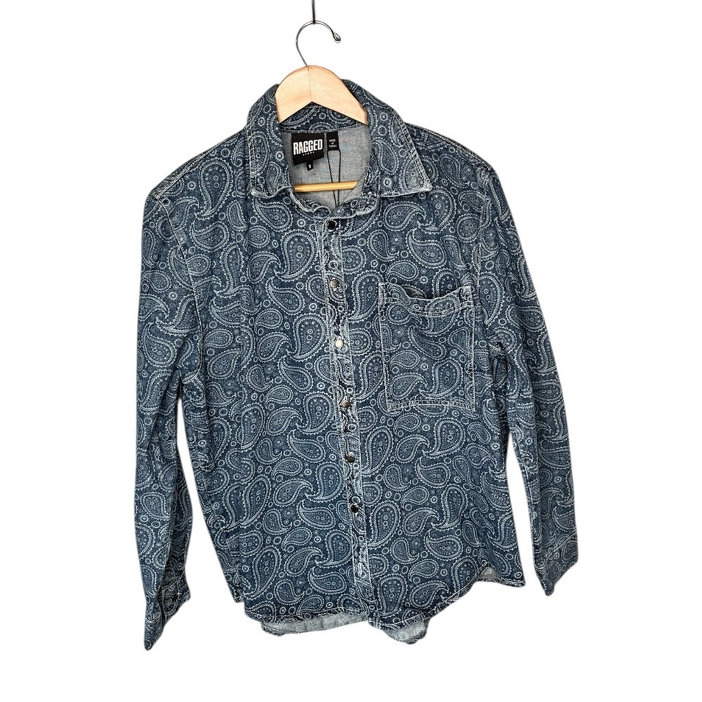 NWT The Ragged Priest Ragged Jeans Paisley Denim Jacket - Picture 3 of 11